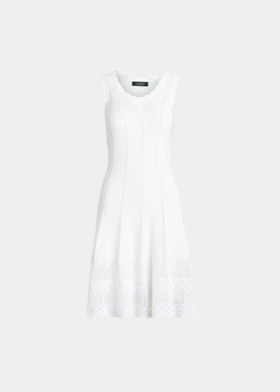 Vestidos Ralph Lauren Mujer Blancos - Pointelle Sleeveless - ZEMIT3057